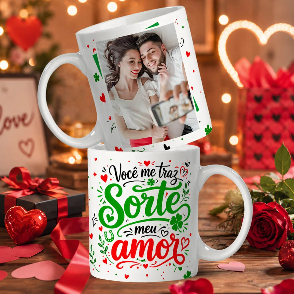 Caneca Você me Traz Sorte Amor