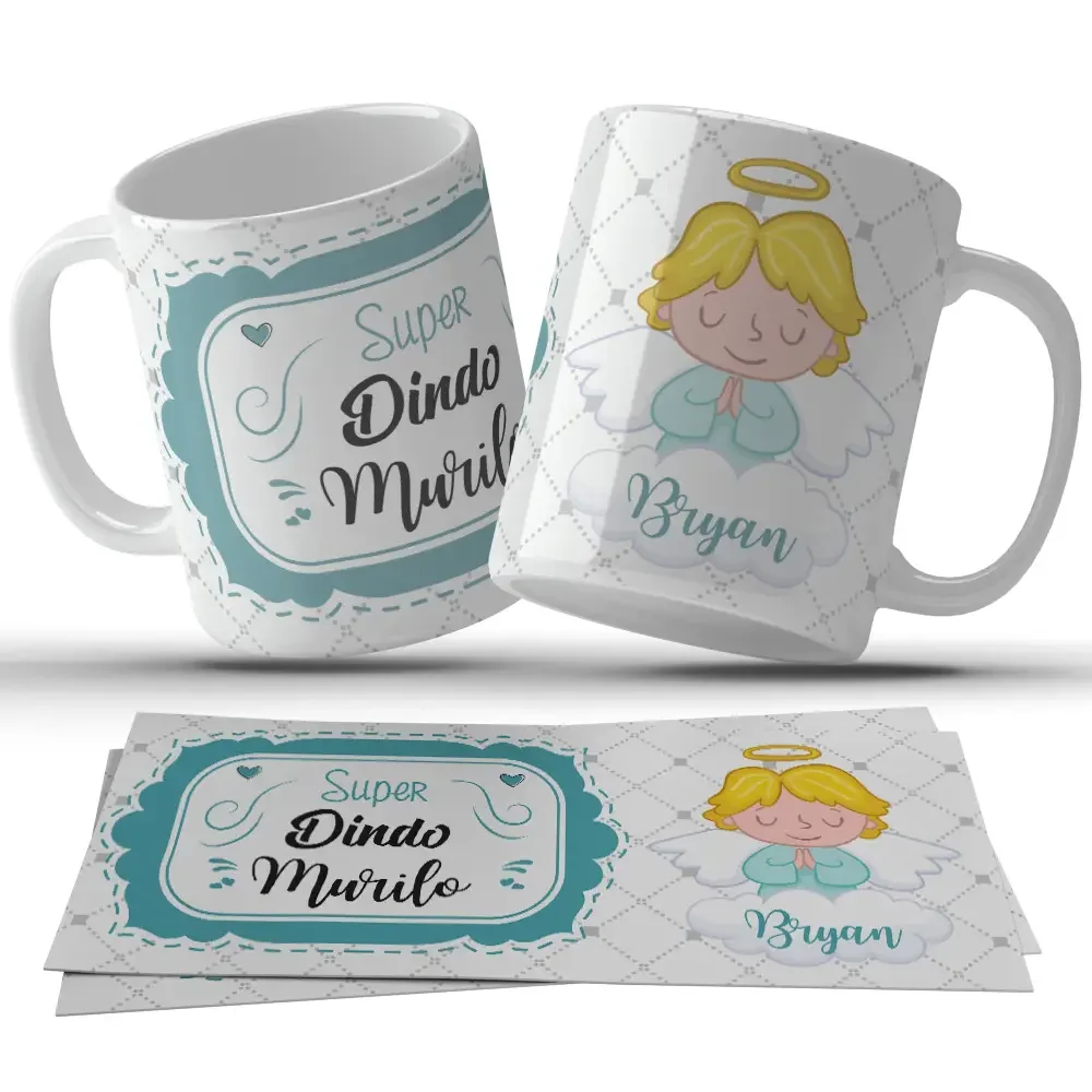 Caneca Super Dindo com Anjo Personalizada c18