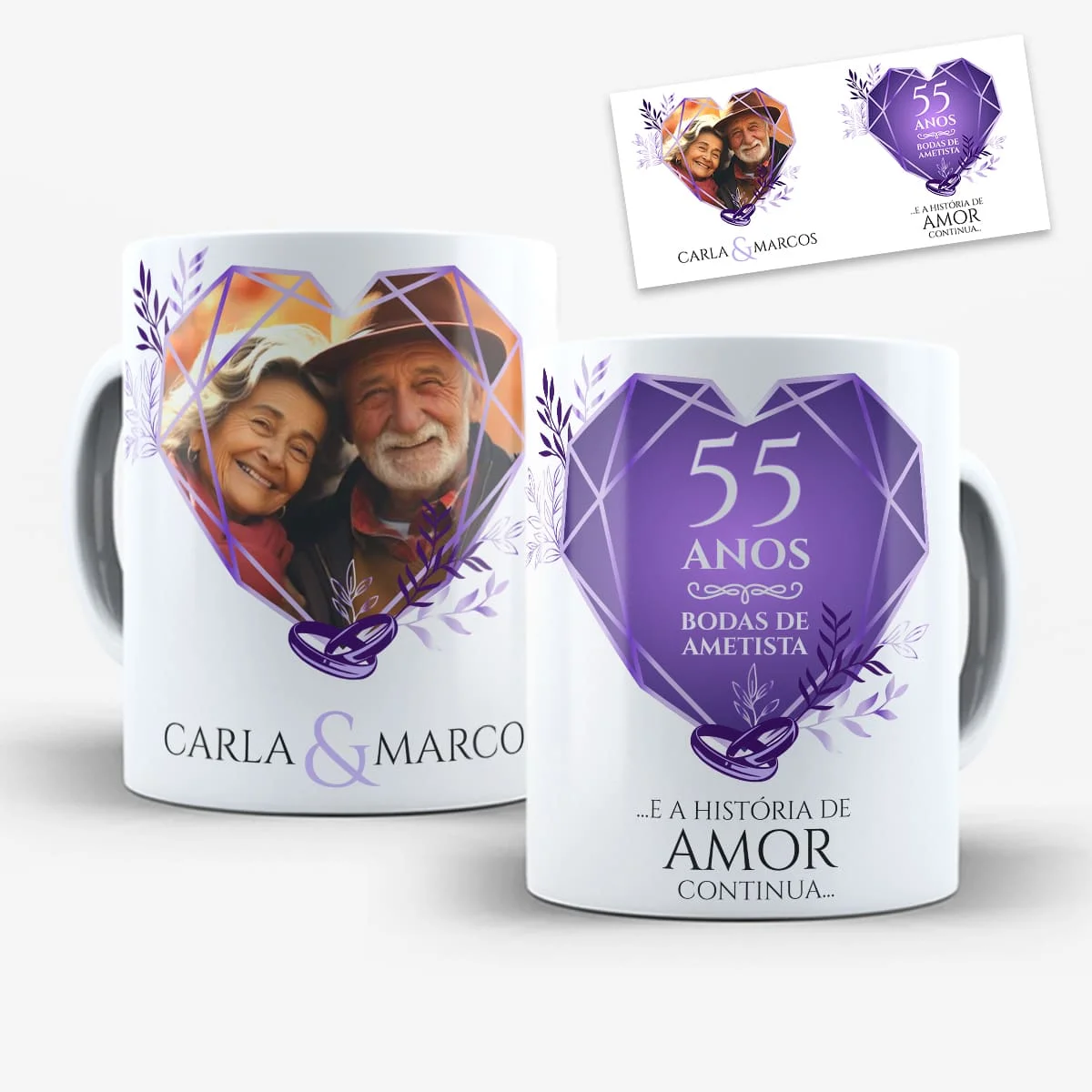 Caneca Bodas de Ametista 55 Anos c11