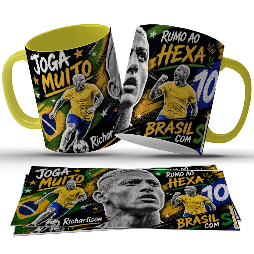 Caneca Richarlison Rumo ao Hexa Brasil c24