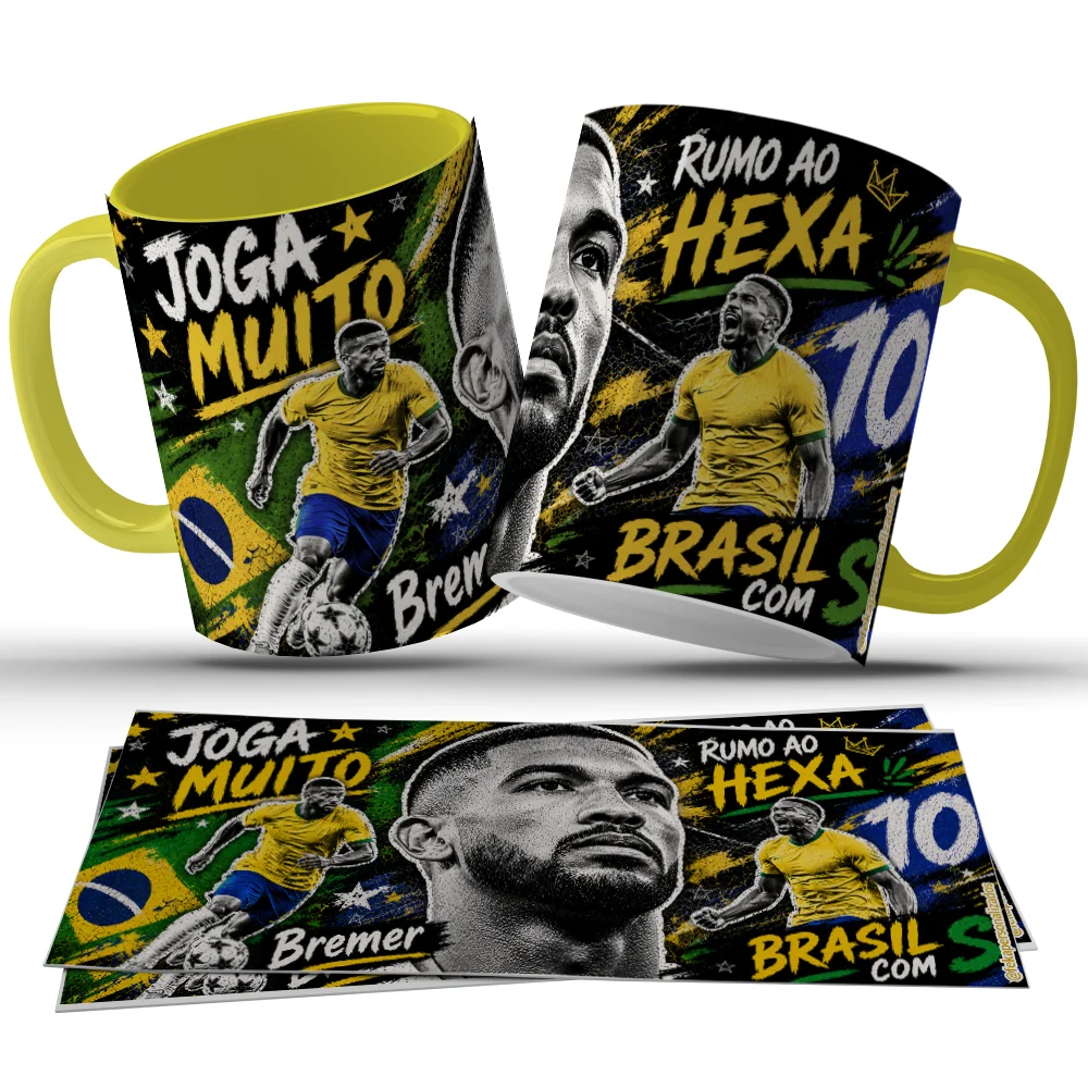 Caneca Joga Muito Rumo ao Hexa Brasil - Bremer c28