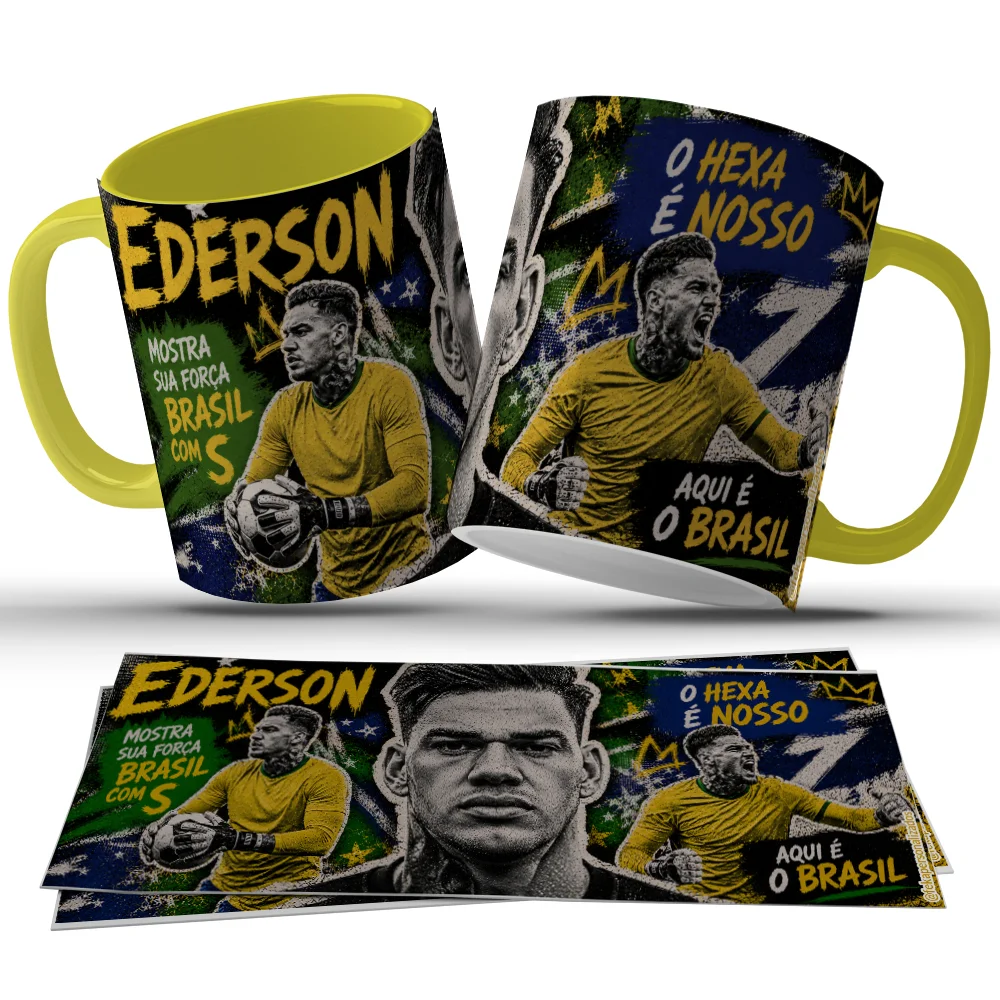 Caneca Ederson Brasil - O Hexa Nosso c34