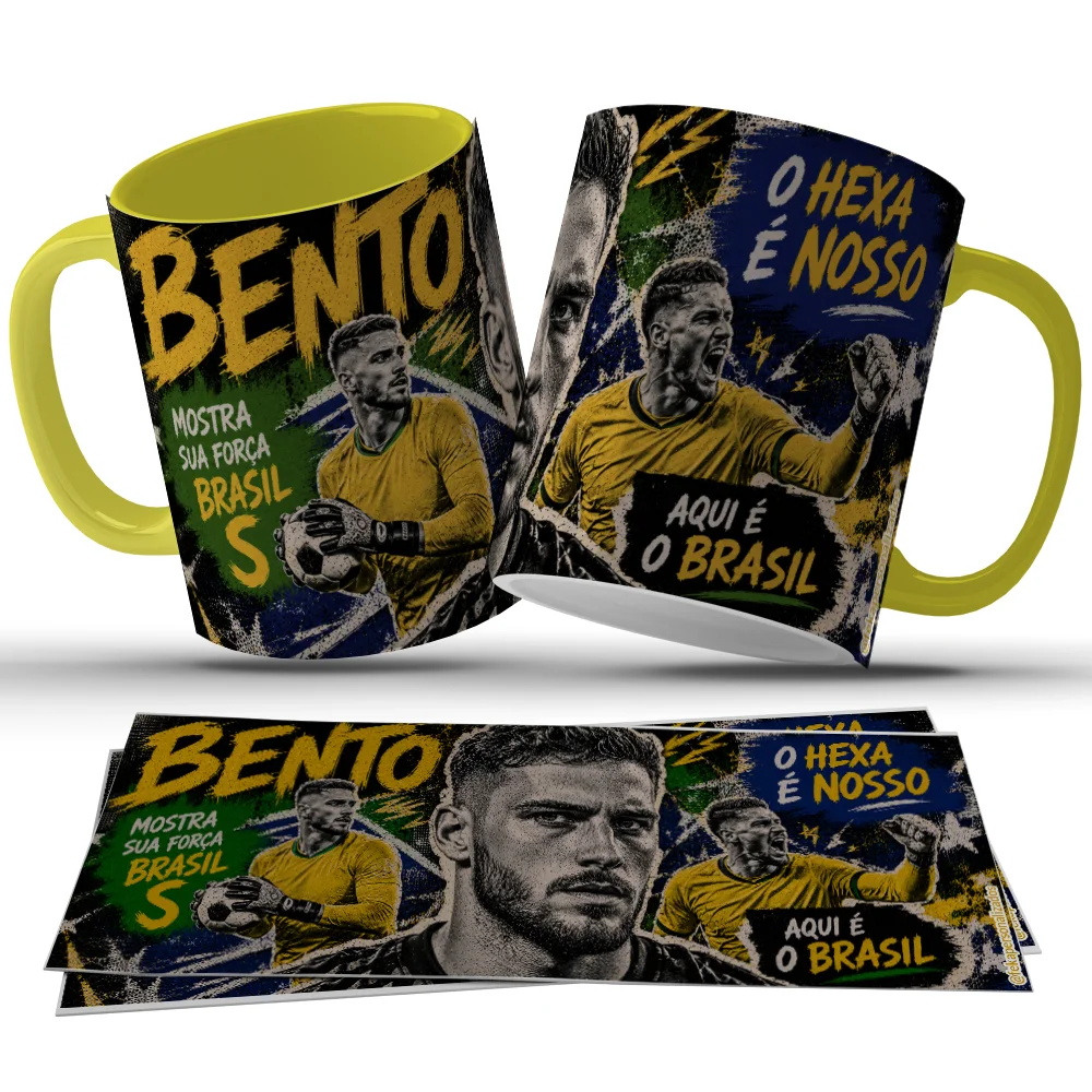 Caneca Bento Brasil - Futebol Personalizada c35