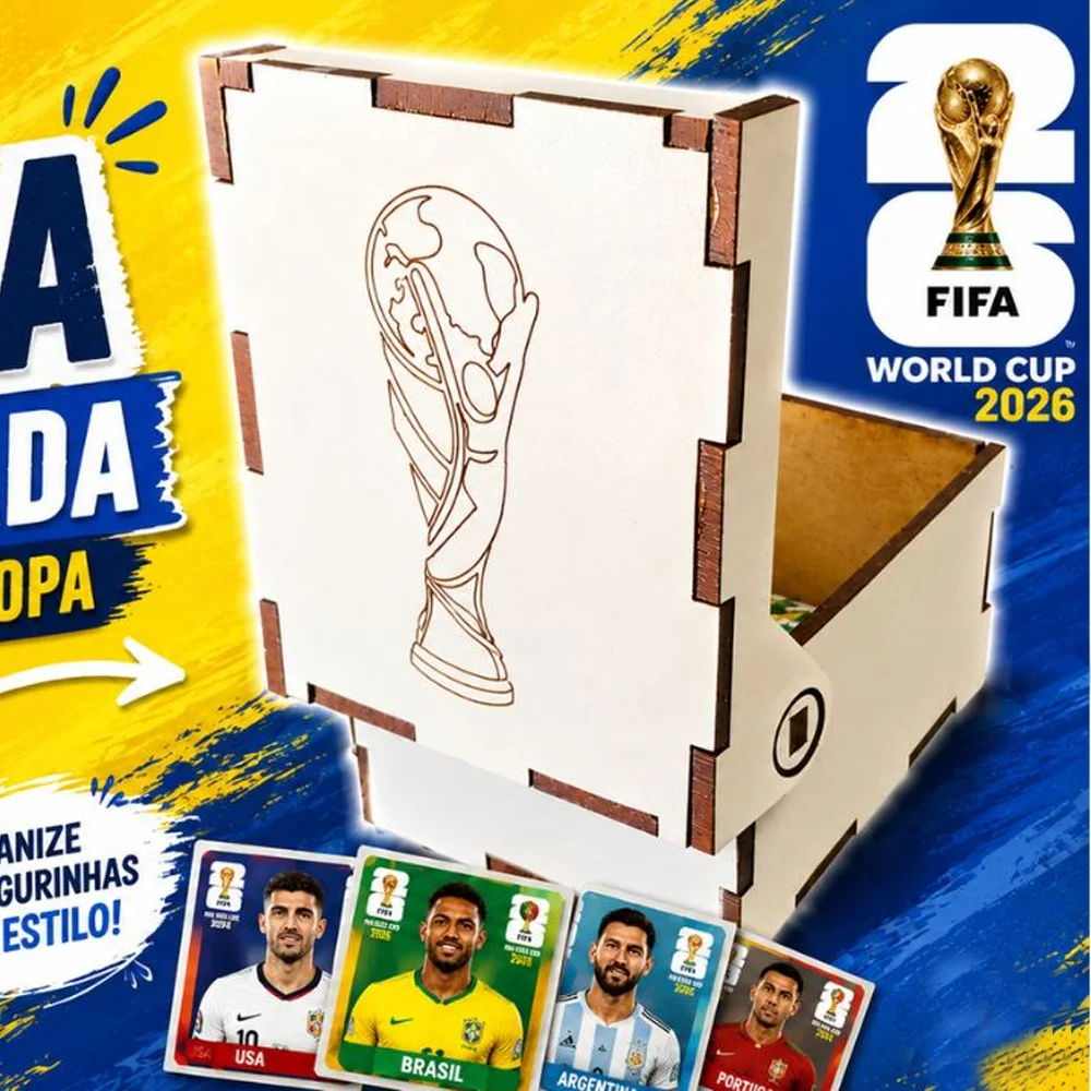 Caixinha Personalizada para Figurinhas da Copa do Mundo