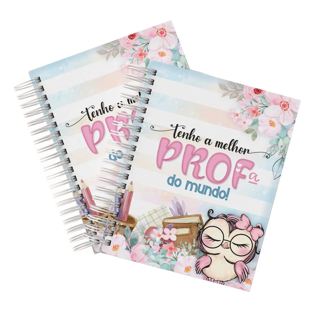 Agenda Professora com Coruja Rosa