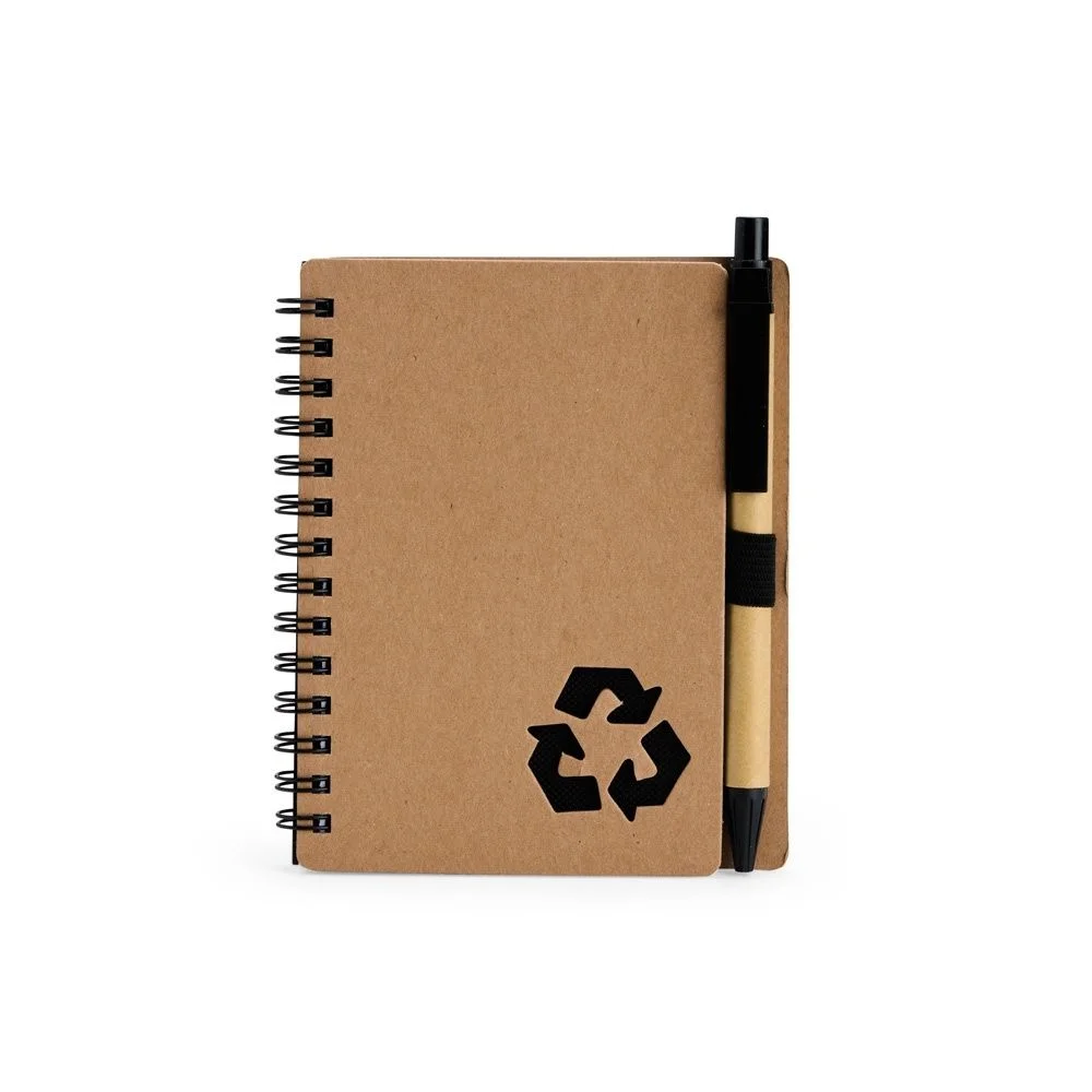 Caderno Espiral Sustentável com Caneta Ecológica