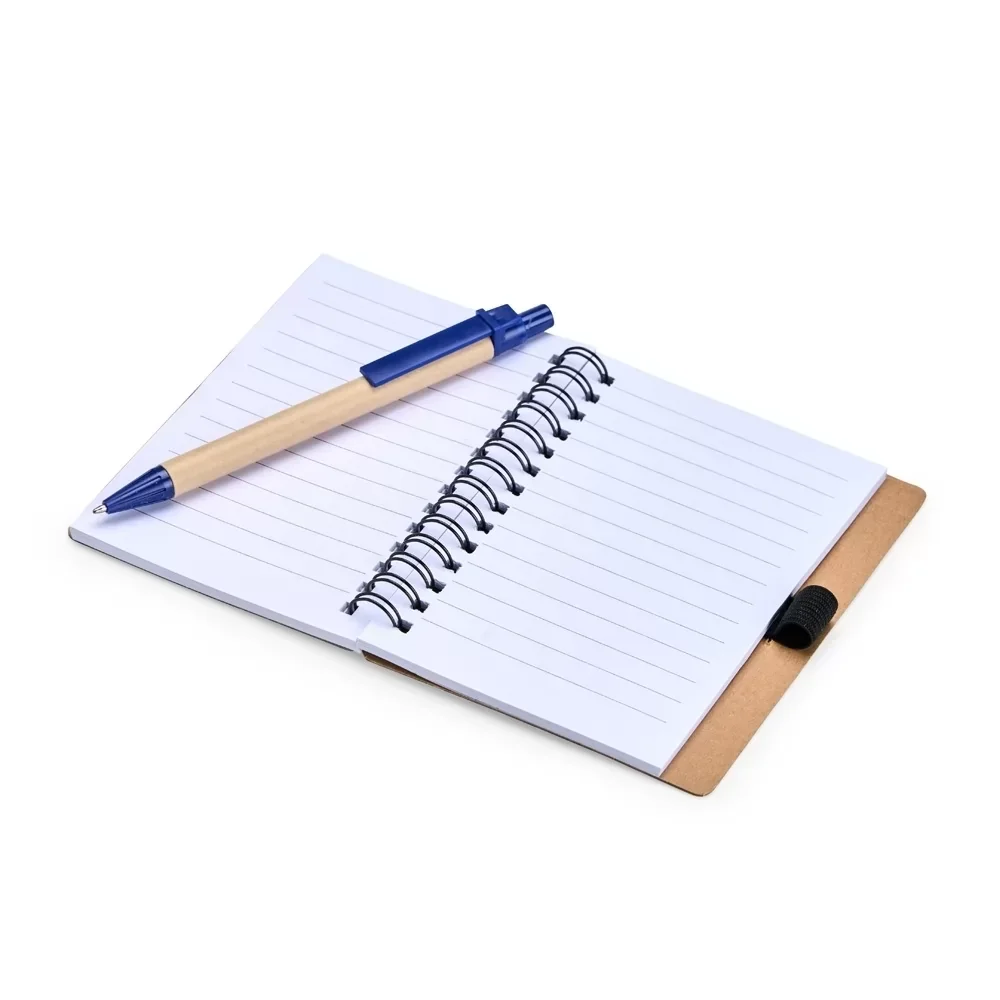 Caderno Espiral Sustentável com Caneta Ecológica