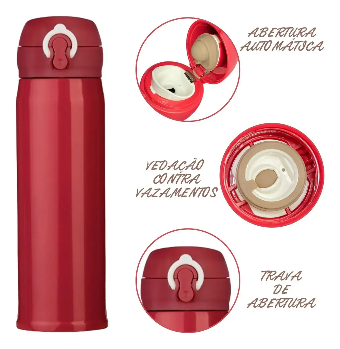 Garrafa térmica 400 ml de inox
