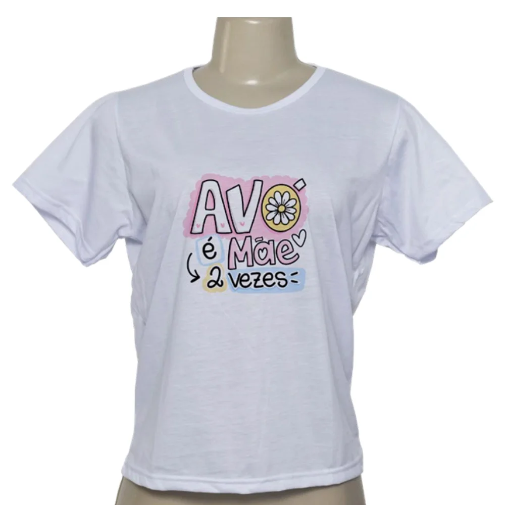 Camiseta Baby Look Avó é Male 2 Vezes